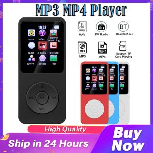 Speler 1,8 inch MP3 MP4-muziekspeler Bluetooth 5.0 Draagbare sport Walkman Student-versie EBook Audio Video afspelen voor Win8/XP/VIST