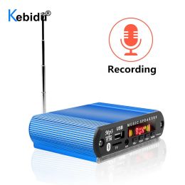 Jugador 1 Establecer Bluetooth MP3 Módulo de tablero de decodificador de reproductor con antena de concha de aluminio DC 5V Soporte USB/SD/FM Módulo de audio Grabación