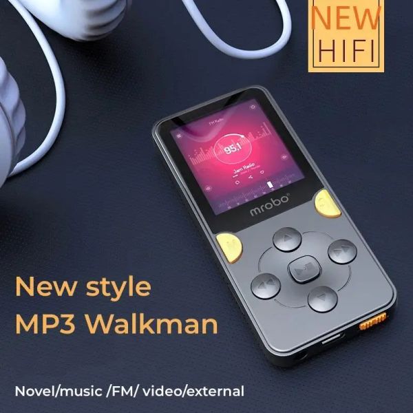 Player 2023 Nuevo reproductor de MP3 Walkman EBook HIFI Música Deportes Reducción de ruido Grabación MP4 Tarjeta de reproducción externa portátil para cualquier edad