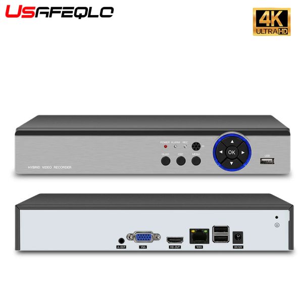 Jugador 4K NVR Sistema de video vigilancia Detección de cara Registradora NVR IP para cámaras XMEYE DVR 8 16 32 Cellales Protección de seguridad