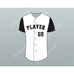 JOUEUR 69 BASEBALL JERSEY POINT COUSU N'IMPORTE QUEL JOUEUR OU NUMÉRO NOUVEAU Cousu