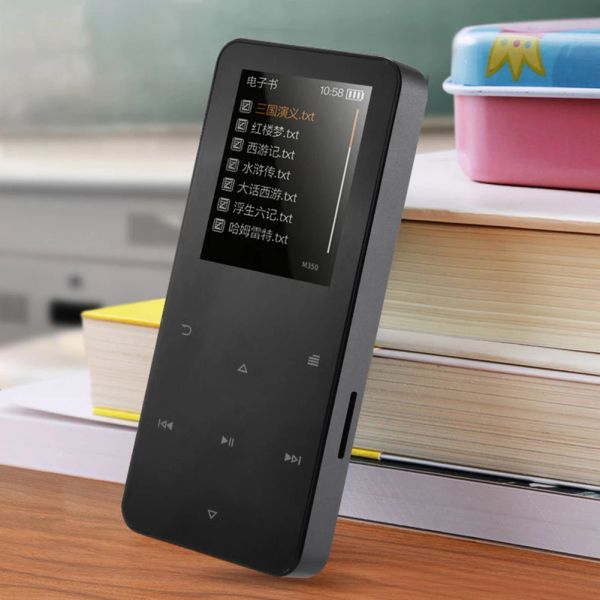 Lecteur Lecteur MP3 de musique 80 Go Écran tactile couleur 1,8 pouces Bluetooth Compatible 5.0 MP3 Walkman étudiant avec réveil EBook Radio FM
