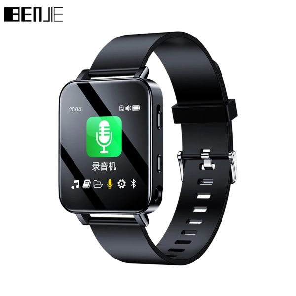 Lecteur BENJIE A80 montre intelligente enregistreur vocal 16G 32G Bluetooth lecteur MP3 DSP numérique suppression du bruit sport lecteur de musique sans perte