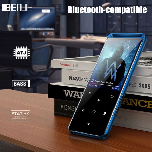 Joueur Benjie Mini Hifi Players avec Bluetooth 5.0 Smart Touch Screen Audio Music Player Portable FM Radio Ebook Regorder Walkman