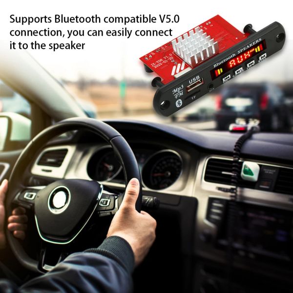 Amplificador de automóvil de reproductor Decodificadores estéreo Tablero de módulo Bluetooth Compatible Radio Control remoto Música Registradora de tarjeta de memoria del reproductor