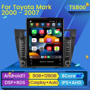 Lecteur dvd de voiture Radio Style Tesla pour Toyota Mark II 9 X100 2000 - 2007 Navigation vidéo multimédia GPS Android No 2din 2 Din