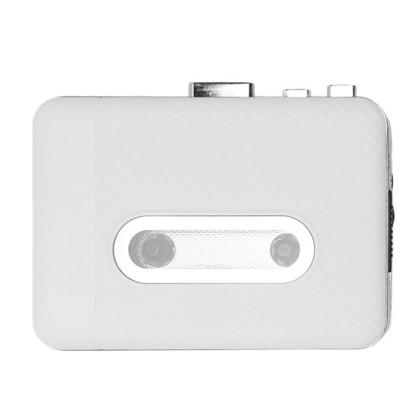 Lecteur lecteur cassette lecteur noir blanc usb formatage portable de poche portable cassettes coque cassettes à mp3 convertisseur avec écouteurs pour le sport