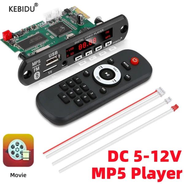 Lecteur DC 5V 9V 12V Bluetooth 5.0 MP5, carte décodeur HD 1080P, vidéo numérique, Radio FM TF USB 3.5 Mm, Module Audio MP3 AUX pour voiture