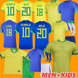 Fans de joueurs 22 2023 BRÉSILS Soccer Jerseys Football ADRIANO RIVALDO RODRYGO Romario BRUNO G. 2024 2025 RICHARLISON ANTONY VINI JR Brasil National Women Kids Shirt