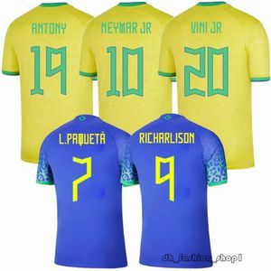 Speler Fans 22 Voetbalshirts BRAZILIË Voetbal CASEMIRO RICHARLISON RODRYGO RAPHINHA VINI JR BRUNO G L.PAQUETA G.JESUS Brazilië Nationaal Dames Kindershirt 4XL 781