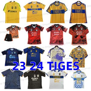 Jugador Fans Liga MX 2023 2024 Tigres Soccer Jerseys GIGNAC AQUINO L.QUINONES N.IBANEZ THAUVIN CORDOVA LAINEZ S.Cordova UANL 23 24 Fútbol Hombres Niños Camisa Mujeres