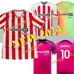 24 25 Sunderland Home Away Third 2024 2025 Soccer Jerseys Stewart Simms Roberts Amad Clarke Dajaku Embleton Evans Nien voetbalshirt Pritchard Mens Kids Kit