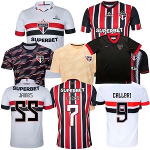 Fans de joueurs SAO PAULO Jerseys de football 2025 Nestor Luciano Ferreira L.gustavo Alisson Calleri James D.Bobadilla Lucas 24 25 Football Men Women Kids Shirt 4xl