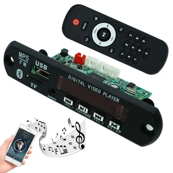 Lecteur HD MP3 décodeurs Module carte 1080P MP4 MP5 sans perte sans fil 5.0 décodeurs Module prise en charge USB et FM LED affichage à distance