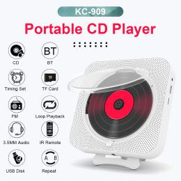 Speler KC909 Portable CD Player Speaker Stereo CD Players Led Screen Wall Mountable CD Muziekspeler met IR Remote Control FM Radio