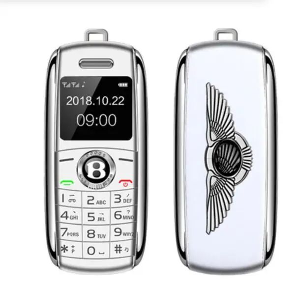 Lecteur Mini carte téléphone portable x8 Bluetooth Dialer 0,66 pouces avec mains Mini téléphone MP3 voix magique double Sim petit téléphone portable de poche