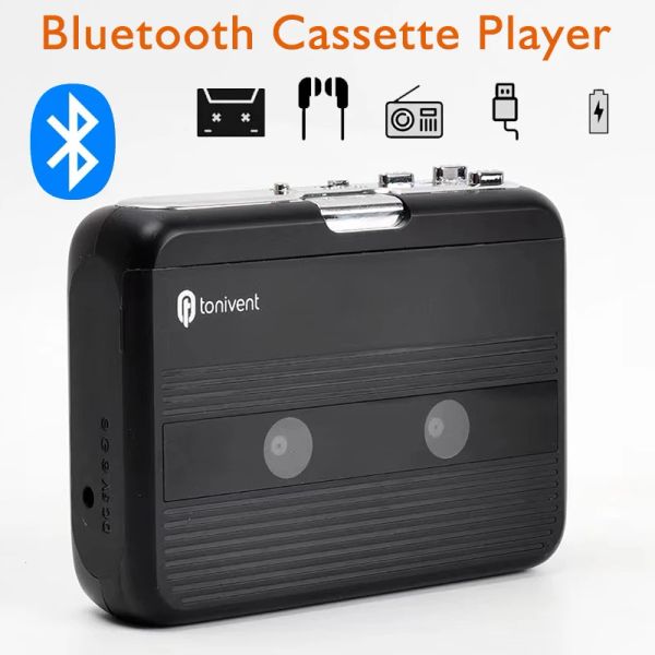 Joueur mini-cassette Joueur Bluetooth Walkman Cassette Player Support Bluetooth Entrée / sortie / Radio FM