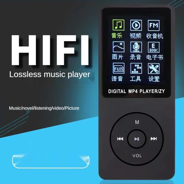 Reproductor Mini MP3/MP4 micrófono incorporado compatible con tarjeta TF reproductor de vídeo medios Radio FM deportes para correr reproductor de música MP3