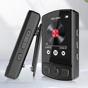 Reproductor MP3 portátil con Clip deportivo, botón Walkman, Bluetooth, Compatible con reproductor de música 5,2, pantalla de 1,8 pulgadas con Radio FM, libro electrónico