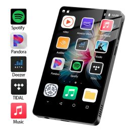 Lecteur Lecteur MP3 avec Bluetooth et WiFi Lecteur Mp4 à écran tactile complet de 4 pouces avec haut-parleurs Android Digital HiFi Sound Music Player