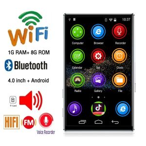 Lecteur Nouveau lecteur MP3 à écran tactile complet de 4.0 pouces Bluetooth HiFi son musique WiFi MP4 lecteur vidéo Support enregistreur Radio FM pour baladeur