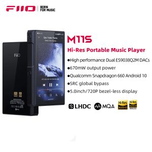 Speler Originele FiiO M11S Muziekspeler Snapdragon 660 Met Dual ES9038Q2M HiRes Android 10 5.0inch MP3/MQA/Bluetooth 5.0 15H Speeltijd