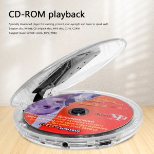 Lecteur Portable CD Player Rechargeable Affichage numérique Personnel Player Player Carte TF Card 5 EQ EFFETS SON-EFFETS 1000mAH Batterie