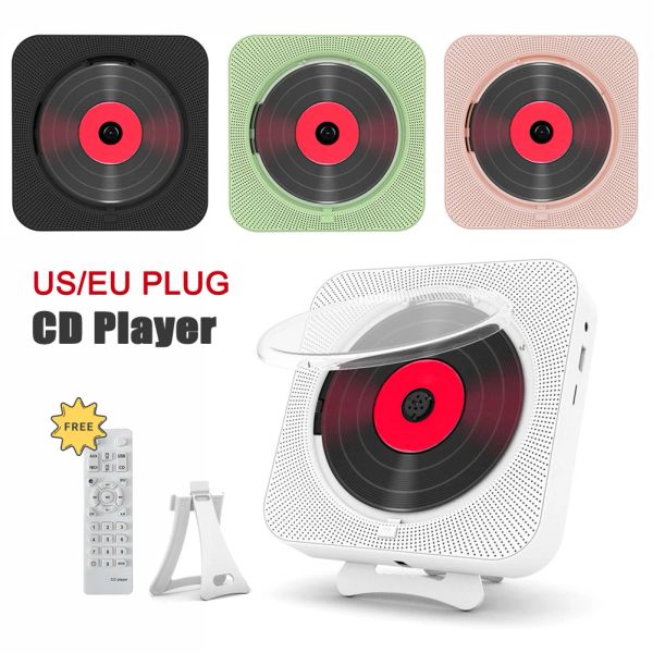 Lecteur de musique portable Portable Bluetooth Mall montable CD Player stéréo Home Audio Boombox infrarouge Remote sans fil FM Radio