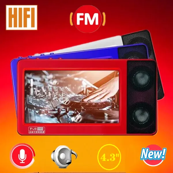 Lecteur Portable deux haut-parleurs lecteur Mp4 écran tactile 8 go Hifi stéréo sans perte téléchargement de musique gratuit jeu lecteur vidéo Mp3 enregistreur vocal