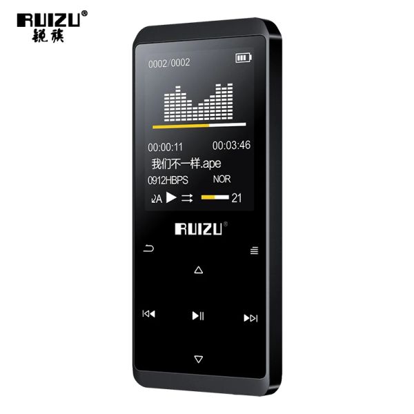 Lecteur RUIZU D02 HiFi MP3 lecteur de musique 8GB baladeur de Sport Portable avec Support d'écran de 1.8 pouces Radio FM EBook enregistreur d'horloge MP4