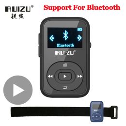 Speler Ruizu LCD Sport Audio Mini Mp3-speler Muziekaudio Mp 3 Mp3 met Bluetooth Radio Digitale Hifi HiFi-scherm Fm Flac USB 8GB Clip