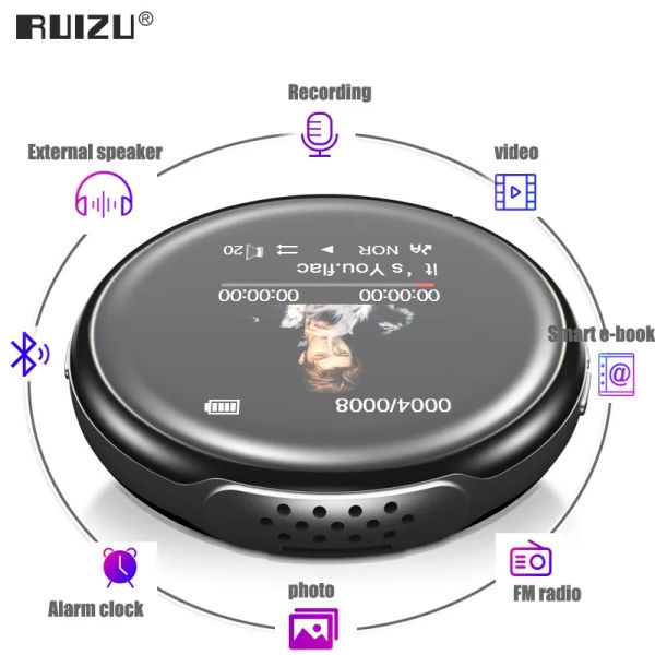 Lecteur RUIZU M1 M10 Sport Bluetooth lecteur MP3 8 go/16 go avec Support d'écran enregistrement FM EBook horloge podomètre lecteur mp3 bluetooth