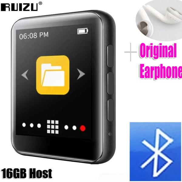 Reproductor RUIZU M4 Compatible con reproductor de MP3 Bluetooth con Walkman de alta resolución y pantalla táctil completa Altavoz incorporado Sonido HiFi sin pérdidas