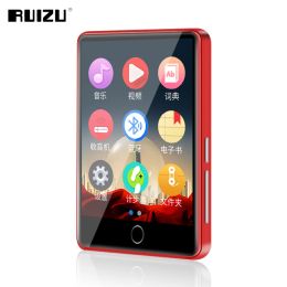 Speler Ruizu M7 Metalen MP3-speler Bluetooth 5.0 Ingebouwde luidspreker 2,8 inch groot touchscreen met ebook-opname Radio Video Walkman