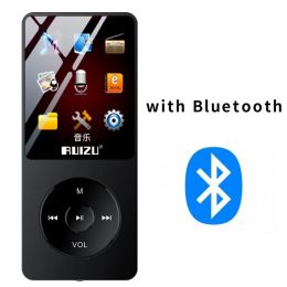 Speler Ruizu X02 mp3 Music Player Portable Sport Walkman met 1,8 inch ondersteuning FM Radio Ebook Clock Recorder mp3 -speler Bluetooth