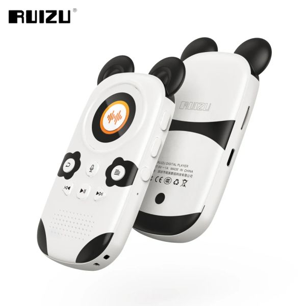 Reproductor ruizu x31 bluetooth mp3 reproductor con altavoz mini lindo dibujos animados niños aprendiendo música soporte de reproductor de reproductor FM TF SD