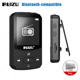 Lecteur RUIZU X52 Sport lecteur de musique MP3 avec Bluetooth Mini lecteur de pince Walkman Support carte TF avec enregistrement Radio FM podomètre EBook