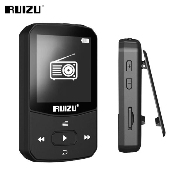 Lecteur lecteur MP3 Ruizu X52 Sports Bluetooth avec clip 8 Go 16 Go MINI MUSIC VICHICALE PLATER POUR SOUTIEN FM Recorder Petomètre Ebook TF SD Card