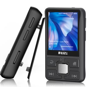 Lecteur RUIZU X55 Sport Bluetooth MP3 Lecteur de musique Clip Mini baladeur portable avec support d'écran FM, enregistreur, livre électronique, horloge, podomètre