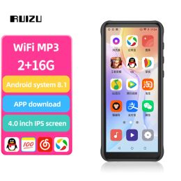 Lecteur RUIZU Z80 16G WiFi Android 8.1 lecteur MP4 avec Bluetooth 4.2 lecteur MP3 HiFi 4.0 pouces écran tactile complet baladeur FM/Ebook/vidéo