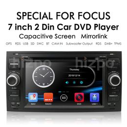 Reproductor enviado desde Polonia sin impuestos 2din coche DVD GPS Navi Radio Estéreo Audio para Focus 2 Mondeo S C Max Fiesta Galaxy Connect