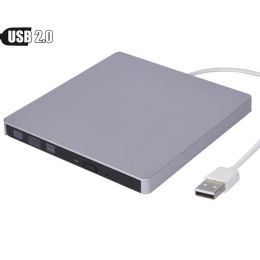 Player Slim External USB 2.0 DVD RW CD Écrivain Drive Burner Reader Player pour ordinateur portable PC ACHARGE