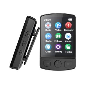 Lecteur sport Clip bluetooth 5.2 MP4 lecteur MP3 8128GB 1.8 pouces écran couleur enregistreur vocal numérique Espia Fm Radio horloge musique baladeur