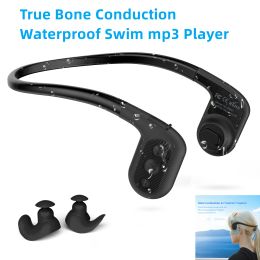 Reproductor Tayogo Upgrade W01 Auriculares de natación de conducción ósea, MP3 submarino de 8 GB con diseño inalámbrico OpenEar