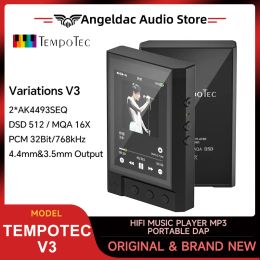 Lecteur TempoTec V3 lecteur de musique HIFI MP3 Portable DAP 4.4mm3.5mm double DAC AK4493SEQ DSD512 WIFI bidirectionnel Bluetooth MQA16 marée Qobuz