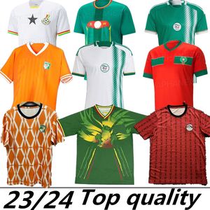 2024 Afrique Coupe du Ghana Maroc Jerseys de football Sénégal Hakimi Saiss 24 23 Cameroun spécial Maillot de Foot Ziyech National Team Kouyate Algeria Football Uniforms