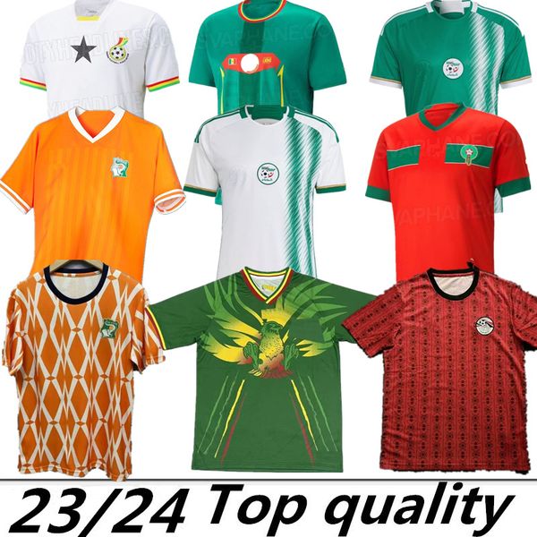 2024 Africa Cup Ghana Marruecos Jerseys Senegal Mane Hakimi Saiss 24 23 Special Camerún Maillot de Foot Ziyech Equipo nacional Kouyate Argelia Fútbol Uniformes