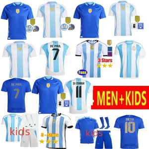 Klassiek Blauw Comfortabel Argentinië Voetbalshirts MESSIS Otamendi DE PAUL Nationaal Team Copa DYBALA MARTINEZ KUN AGUERO Maradona Voetbalshirts 24 25 Herentenues