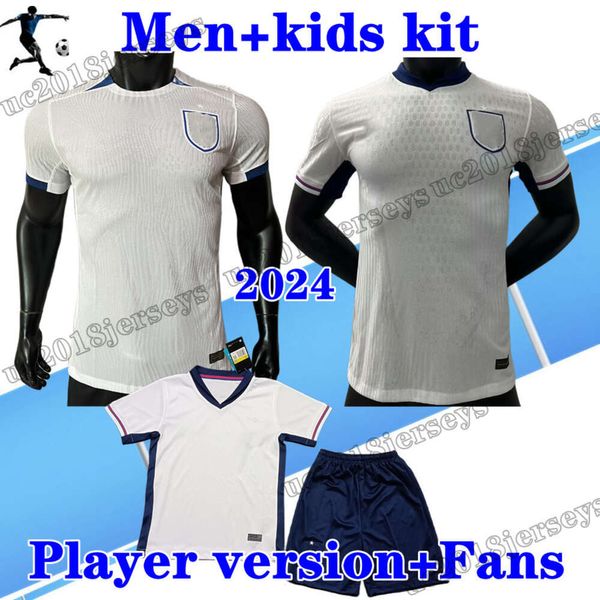 Versión del jugador 2024 Euro Cup INGLATERRA Camisetas de fútbol BELLINGHAM Inicio ARROZ SAKA FODEN RASHFORD STERLING STONES GREALISH KANE Hombres Niños Fans