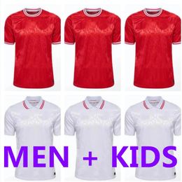 2024 2025 Dinamarca camisetas de fútbol 24 25 euros ERIKSEN HOME RED AWAY BLANCO KJAER HOJBJERG CHRISTENSEN SKOV OLSEN BRAITHWAITE DOLBERG camisetas de fútbol hombres niños kit